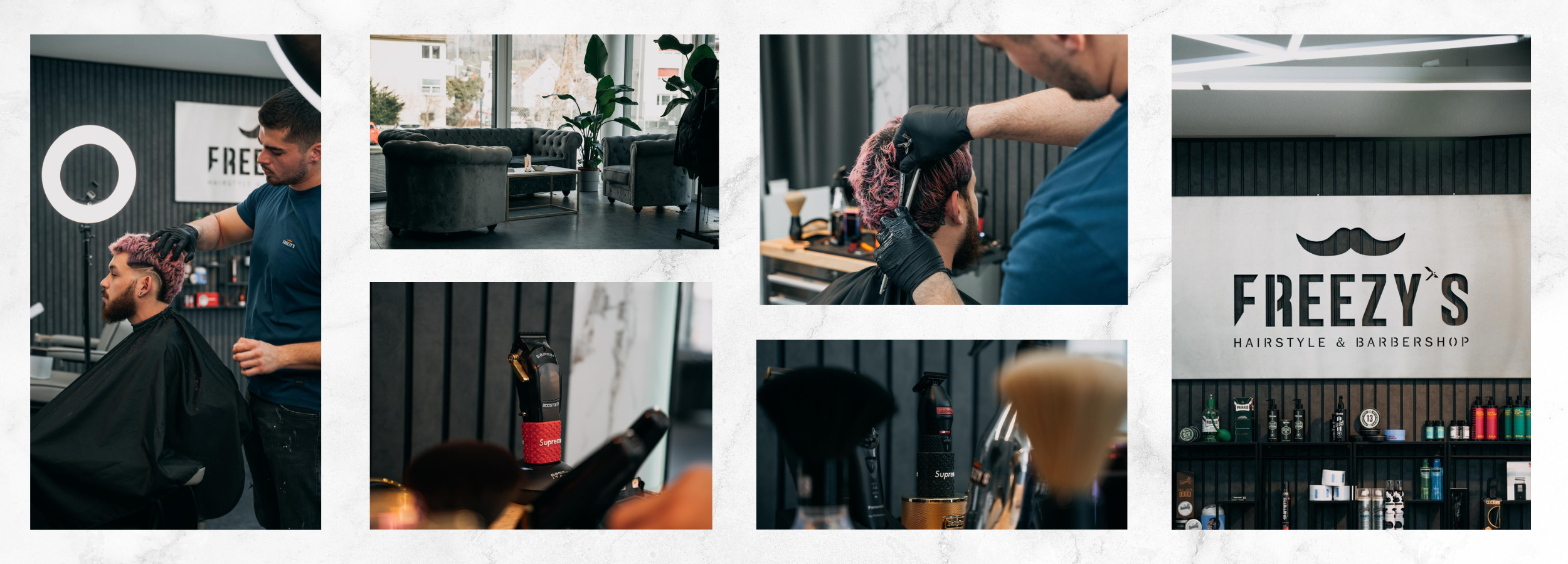 Freezy’s Hairstyle & Barber – Bilder vom Salon und Barber-Dienstleistungen, einschließlich Haarschnitten und Bartpflege in Affoltern am Albis